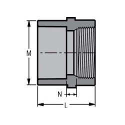 6" PVC 80 FIP ADPT            