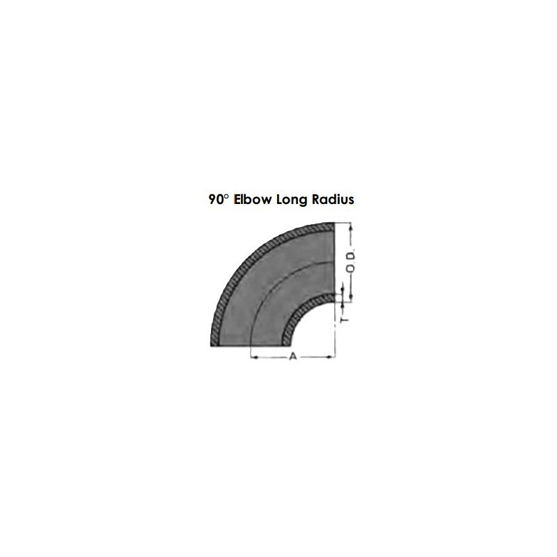 2" S80 316 SS LR WELD 90      