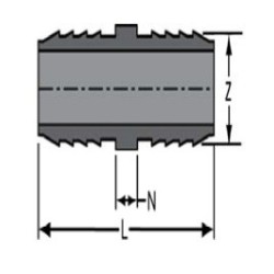 1 1/4" PVC INSERT CPLG        