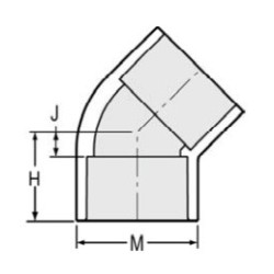 2 1/2" PVC 40 SOC 45          
