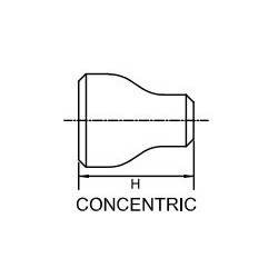 1 1/2 X 1/2 CONC WELD RDCR IMP