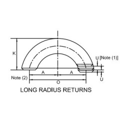 3 XH LR WELD 180 RETURN BEND  