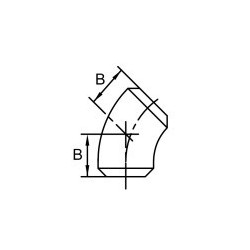 1 1/4" XH LR WELD 45 IMP      